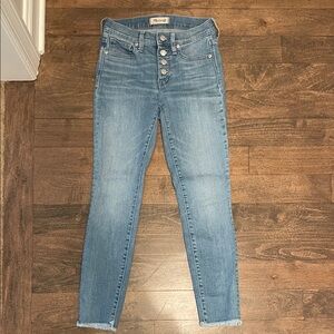 Madewell 9” Highrise Skinny Crop Jeans Size 24